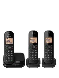 Panasonic Kx-Tgc413Eb Digital Cordless Phone- Trio